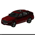 Red Modern SUV With Sleek Body Lines Front Grille And Black Wheels In Urban Background