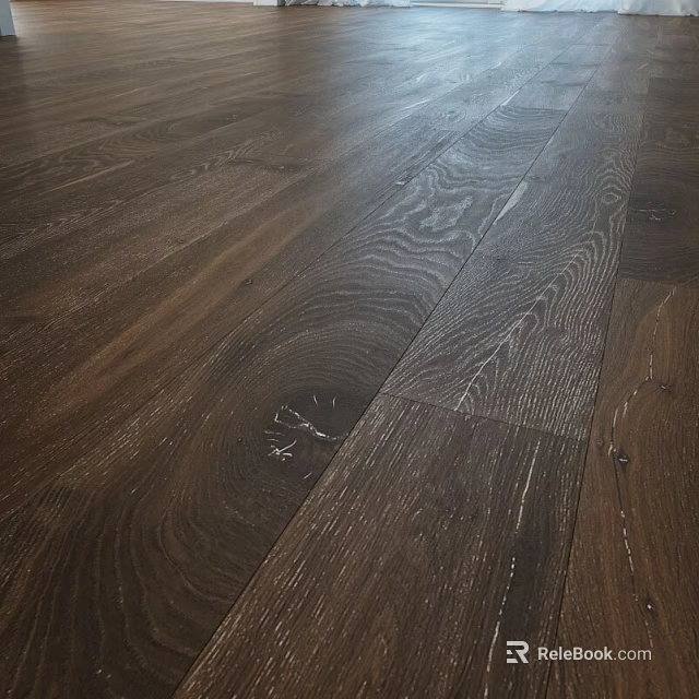 Dark Oak Wood Flooring With Natural Grain And Smooth Rich Texture Surface 3d model 