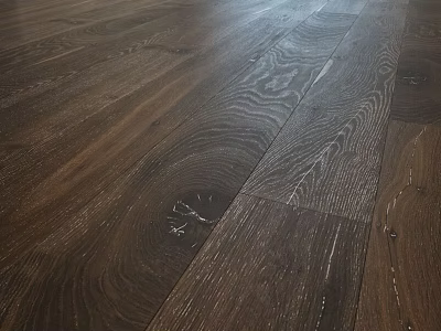 Dark Oak Wood Flooring With Natural Grain And Smooth Rich Texture Surface 3d model