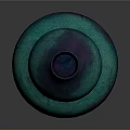 Carved Gourd Shaped Sculptural Vase Featuring Teal And Purple Gradient Design