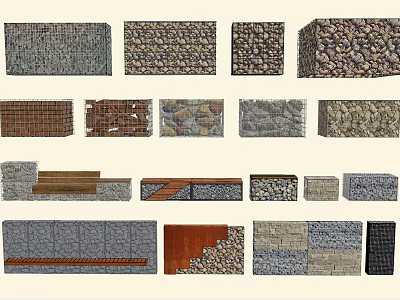 modern gabion wall gabion 3d model modern gabion wall gabion 3d model