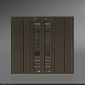 Elegant Beige Wardrobe Interior Design With Arched Glass Doors And Interior Lighting