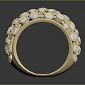 Luxury Fashion Gold Ring With Embedded Shiny Gemstones And Elegant Design