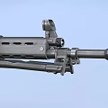Black Modern Tactical Shotgun With Detachable Magazine And Ergonomic Grip Design