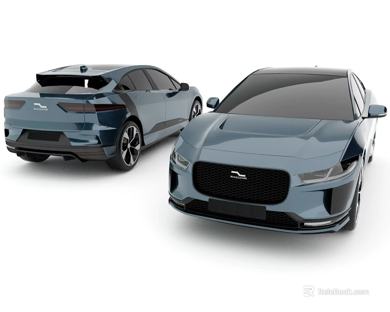 Modern Blue Cars With Sleek Design Front And Rear View Stylish Exterior 3d model 