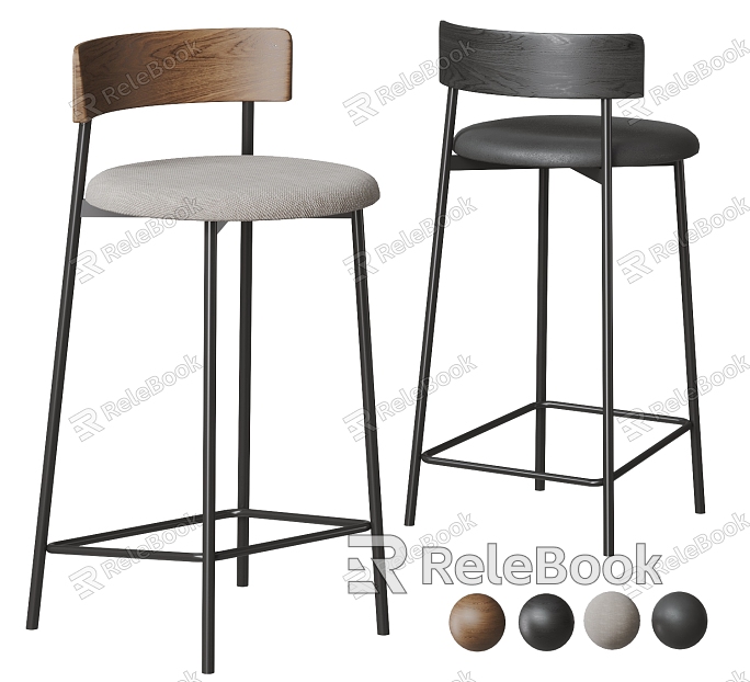 Bar Chair Combination Bar Chair Bar Stool Bar Chair model