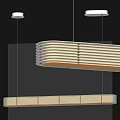 Modern Hanging Pendant Light With Striped Design For Contemporary Interior Space