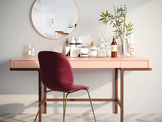Modern Dressing Table Simple Dressing Table Ornaments Combination 3d model