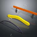 Colorful Plastic Clothes Hangers in Purple Yellow Orange for Daily Clothing Use