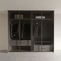 Modern Wardrobe With Sliding Glass Door Design Hanging Clothes Drawers And Shelves