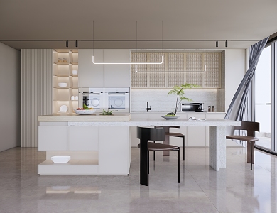 Open kitchen Modern kitchen 3d model