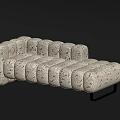Poliform Modern Chaise Lounge With Elegant Patterned Upholstery And Unique Design 3d model