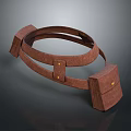 Brown Leather Bag With Adjustable Straps Metal Buckles And Minimalist Design