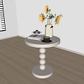 Side stool sofa side bedside table 3d model