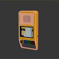 Portable Yellow Handheld Device With Digital Screen And Control Buttons
