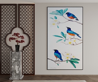 New Chinese Decorative Painting 3d model