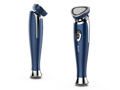 Handheld Medical Device Two Units Featuring Blue Modern Design And Metallic Control Button 3d model