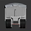 Six Wheel Dump Semi Trailer With Tarpaulin Cover And White Body Dumping Design