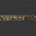 Geological Layered Formation Model Showcasing Rock Strata Soil And Natural Vegetation