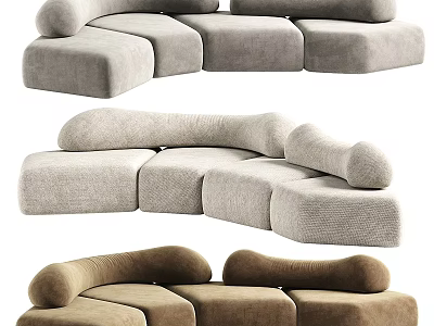 Modular Sectional Sofa With Multiple Color Options Comfortable Upholstery And Modern Design 3d model