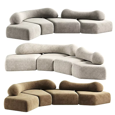 Modular Sectional Sofa With Multiple Color Options Comfortable Upholstery And Modern Design 3d model