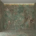 Green Marble Textured Component With Wooden Frame And Natural Patterns 3d model
