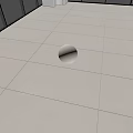 Cream wind soft tile matte tile warm gray floor tile 3d model