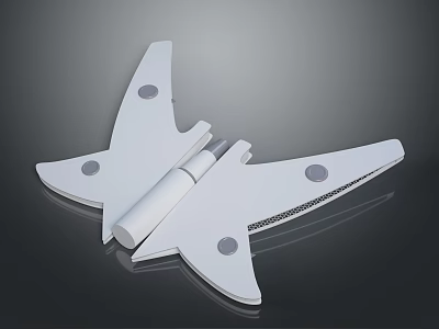 Butterfly Shaped Metal Hardware Tool Clamp With Practical Grip And Hole Design 3d model