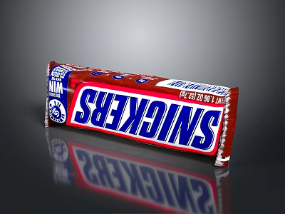 Delicious Snickers Chocolate Bar with Peanut Caramel and Classic Taste 3d model