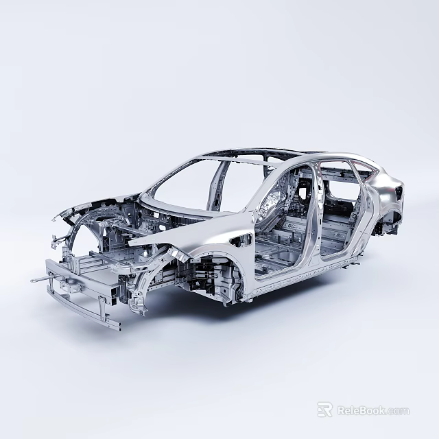 Commercial Equipment Industrial Car Body Frame Metal Structure For Automotive Manufacturing 3d model 