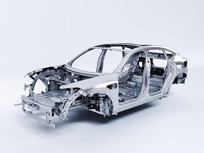 Commercial Equipment Industrial Car Body Frame Metal Structure For Automotive Manufacturing 3d model