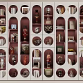 Modern Display Cabinet With Multiple Compartments For Collectibles Figures Books And Ornaments