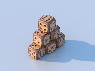 Dice Wine Ornaments Sketch 3d model