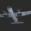 Realistic German World War II Aircraft Modern Realistic Aircraft Fighter German War World War II Bomber Military 3d model