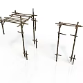 Two Different Sizes Metal Scaffolding Frame Structures For Building Construction Support