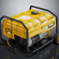 Yellow CAT Portable Generator With Wheeled Frame And Outdoor Power Equipment