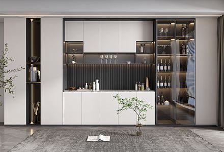 Modern Wine Cabinet 3d model