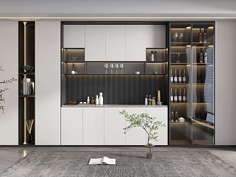 Modern Wine Cabinet 3d model