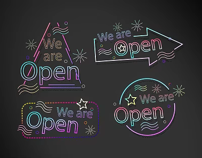 Modern neon neon wall decoration shape 3d model