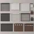 Various Window Blinds With Different Styles Colors And Designs For Home 3d model