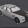 Luxury White And Black Sedan With Large Grille Black Wheels And Beige Seats