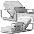 Modern Lounger Pool Lounger 3d model
