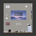 Modern Smart Home Control Panel Display With Touch Screens Buttons Sensors And Modules
