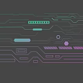 Modern science and technology lines science and technology lines modeling culture wall 3d model