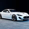 White Maserati Sports Car With Sleek Exterior Design And Alloy Wheels