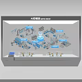 AI Inspection System Display Cabinet With Mechanical Components And Diagrams