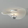 Modern Ceiling Lights With Fan Shaped Gold Ring And Geometric Polygon Designs 3d model