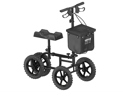 Sturdy Four Wheeled Bicycle With Comfortable Seat And Black Storage Basket 3d model