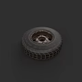 High Quality Car Parts Tire With Alloy Wheel Rim And Grid Pattern Design