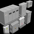 Industrial Electrical Control Cabinets with Various Designs Metal Enclosures Warning Signs and Control Panels